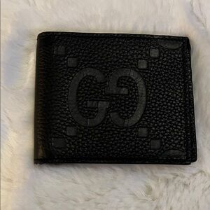 Gucci Black Textured Leather Card Holder